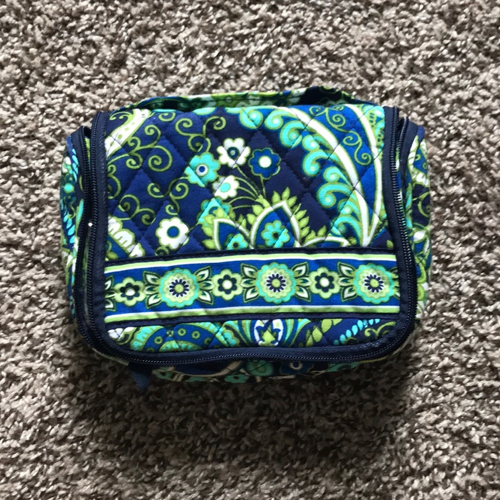 Vera Bradley Blue and Green Cosmetic Bag